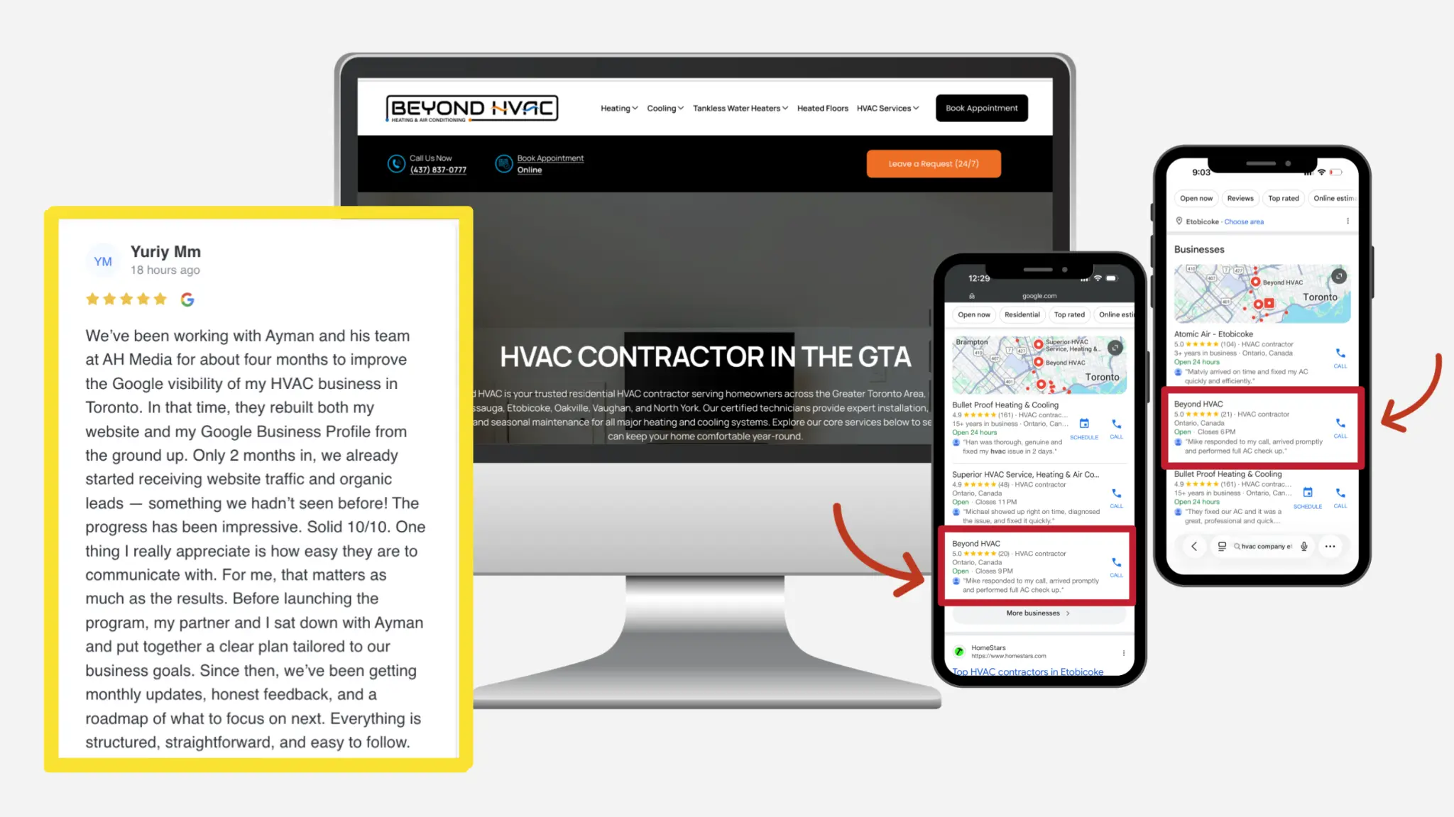 Local SEO Results for HVAC Company — Beyond HVAC, Toronto · Google Maps Rankings local-seo-results-for-hvac-company-beyond-hvac-toronto-google-maps