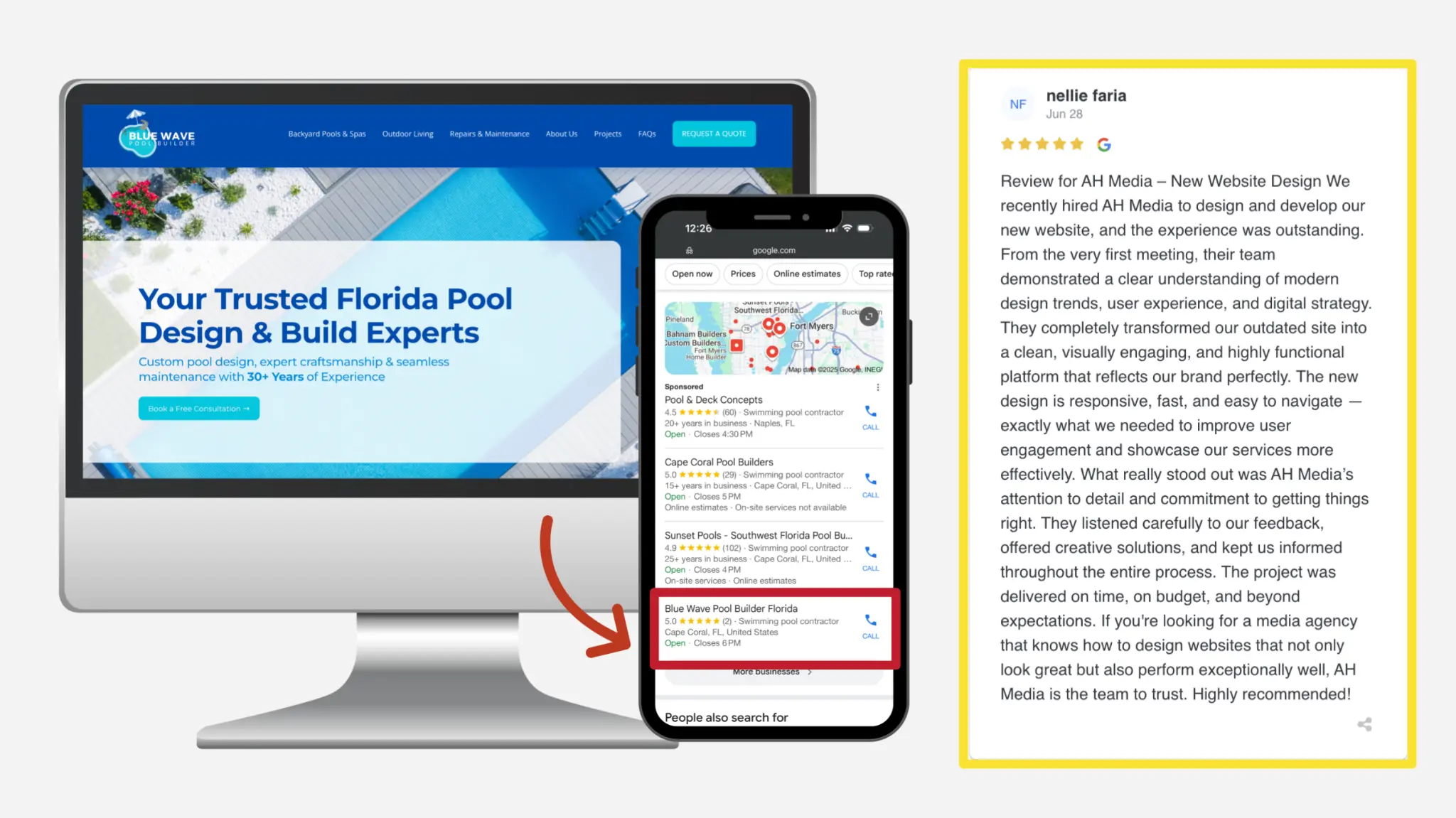 Local SEO Results for Pool Builder — Blue Wave Pool Builder, Toronto · Google Maps Rankings local-seo-results-for-pool-builder-blue-wave-toronto-google-maps