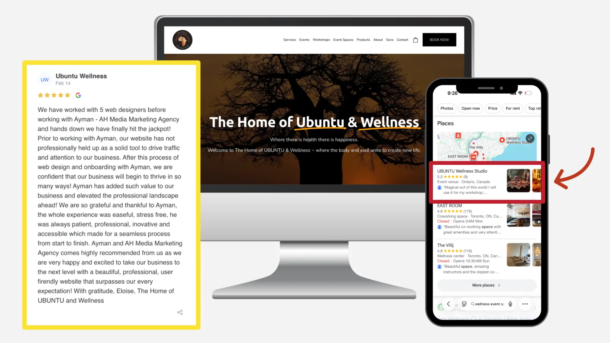 Local SEO Results for Wellness Studio — Ubuntu Wellness, Toronto · Google Maps Rankings local-seo-results-for-wellness-studio-ubuntu-wellness-toronto-google-maps
